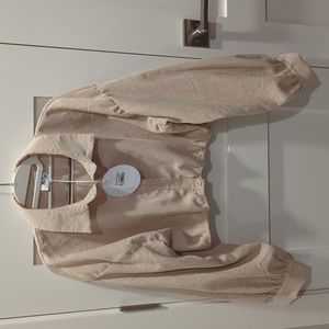 Princess Polly Martha Cord Shirt Beige Cropped Shirt